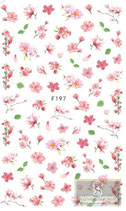 Grand Sticker fleurs magnolias et fleurs roses