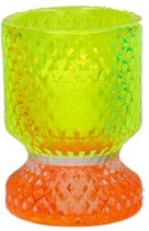Jaquard-Teelichthalter Gelb/Orange von Gift Company