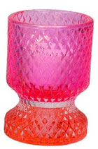 Jaquard-Teelichthalter Pink/Orange von Gift Company