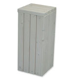 Plantenzuil wood white 32,5x32,5x70cm