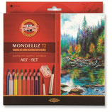 Mondeluz Koh-i-Noor Aquarell-Farbstifte Künstler Art Set 72 Aquarellstifte+3 Pinsel+2 Spitzer
