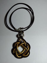 Collar Nudo Celta Bicolor. Colección Nudos Celtas Cuero.