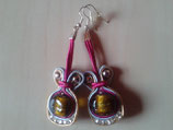 Pendientes Colección Cristal Ambar de la India  y Swarovski Artesanal