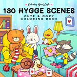 Coloring Book Cafe - 130 Hygge Scenes