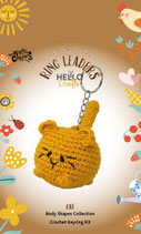 The Knitty Critters Crochet Keyring Kit - Cat