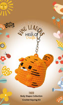 The Knitty Critters Crochet Keyring Kit - Tiger