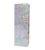 BOLSA BOTELLA HOLOGRAMA PLATA