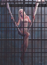 "Harley Quinn 2" Kunstdruck limitiert direkt vom Künstler Leinwand Poster Wandbild