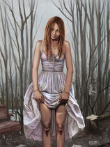 "Das Mädchen im Sumpf" Kunstdruck limitiert direkt vom Künstler Leinwand Poster Wandbild