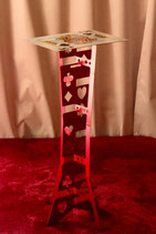 AL Magic Folding Table (Card) / アルミ製フォールディング・テーブル（カード柄）【レッド脚】