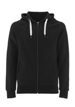 Unisex Organic Zip-Up Hoody Farbe: Black