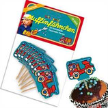 Muffinfähnchen Feuerwehr