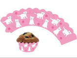 Katze Muffin Cupcake Deko-Banderolle