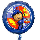 Mike der Ritter blau Folienballon rund