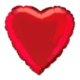 Herz rot uni Folienballon