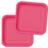 Uni Farben Pink viereckige kleine Partyteller