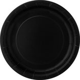 Uni Farben Schwarz Partyteller