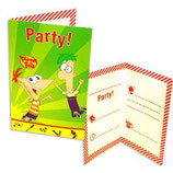 Phineas & Ferb Einladungskarten