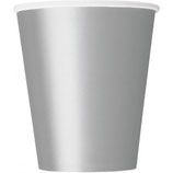 Uni Farben Silber Partybecher