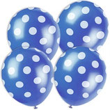 Punkte blau weiss Latexballons