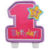 Kuchenkerzen 1st Birthday Girl