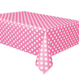 Punkte rosa weiss Tischdecke