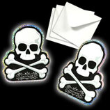 Halloween Totenkopf Einladungskarten
