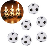 Fussball Kuchenkerzen rund