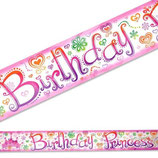 Princess Happy Birthday Banner