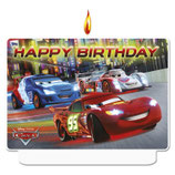 Cars Neon "Happy Birthday" Kuchenkerze