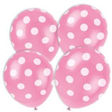 Punkte rosa weiss Latexballons
