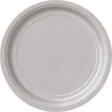 Uni Farben Silber Partyteller