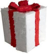 Piñata Geschenk rot/weiss