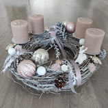 Adventskranz altrosa