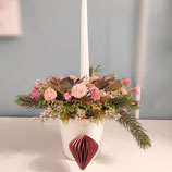 Adventsgesteck rosé