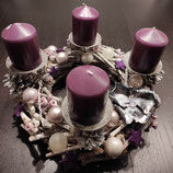 Adventskranz lila