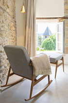 Hazelnut House Rocking Chair with Hazelnut House Harris Tweed Cushion & Footrest