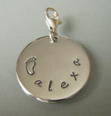 Charm mit Babyfuß & Name