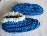 Chaussons bleus en laine 34/35