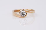 Verlobungsring aus 750'*** Roségold mit Brillant Curved Collection