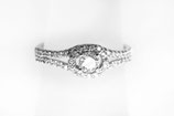 Verlobungsring aus Platin mit 0,335 ct Brillanten Princess-Collection