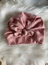 Chapi'noeud feuilles fond rose