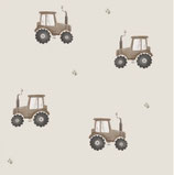 Bavette tracteurs fond beige