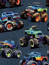 Sarouel long monster truck fond bleu