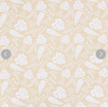 Snood feuilles fond beige