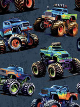 Sarouelopette monster truck fond bleu