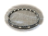 EM-KERAMIK ZECKENHALSBAND (Silver/Silver Diamonds 58)