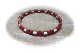 EM-KERAMIK ZECKENHALSBAND (Tan 380/Fuchsia 46)