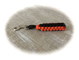 BRINGSEL 9 cm geknüpft, hängend, Farbe: Neon Orange/Black