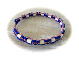 EM-KERAMIK ZECKENHALSBAND (Stars n Stipes / Electric Blue 45)